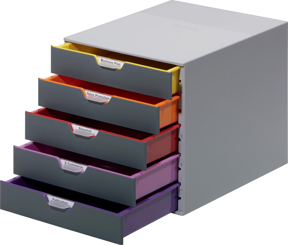 Durable VARICOLOR 5 - 7605 760527 Caisson à tiroirs gris DIN A4, DIN C4, folio, lettre Nombre de tiroirs: 5