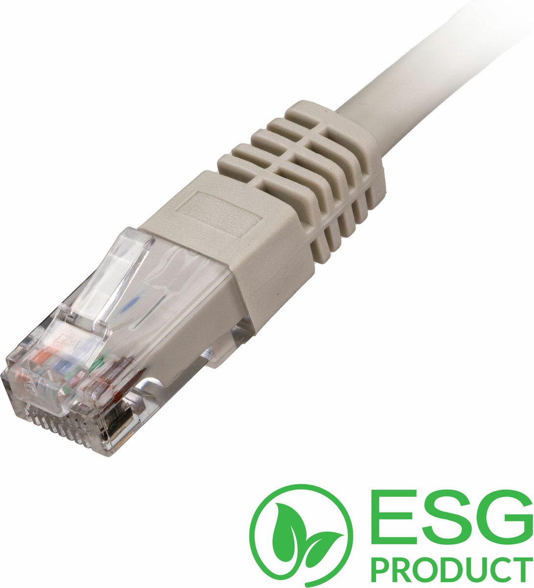 Cablenet 0.3m Cat5e RJ45 Grey U/UTP PVC 24AWG Flush Moulded Booted Pat