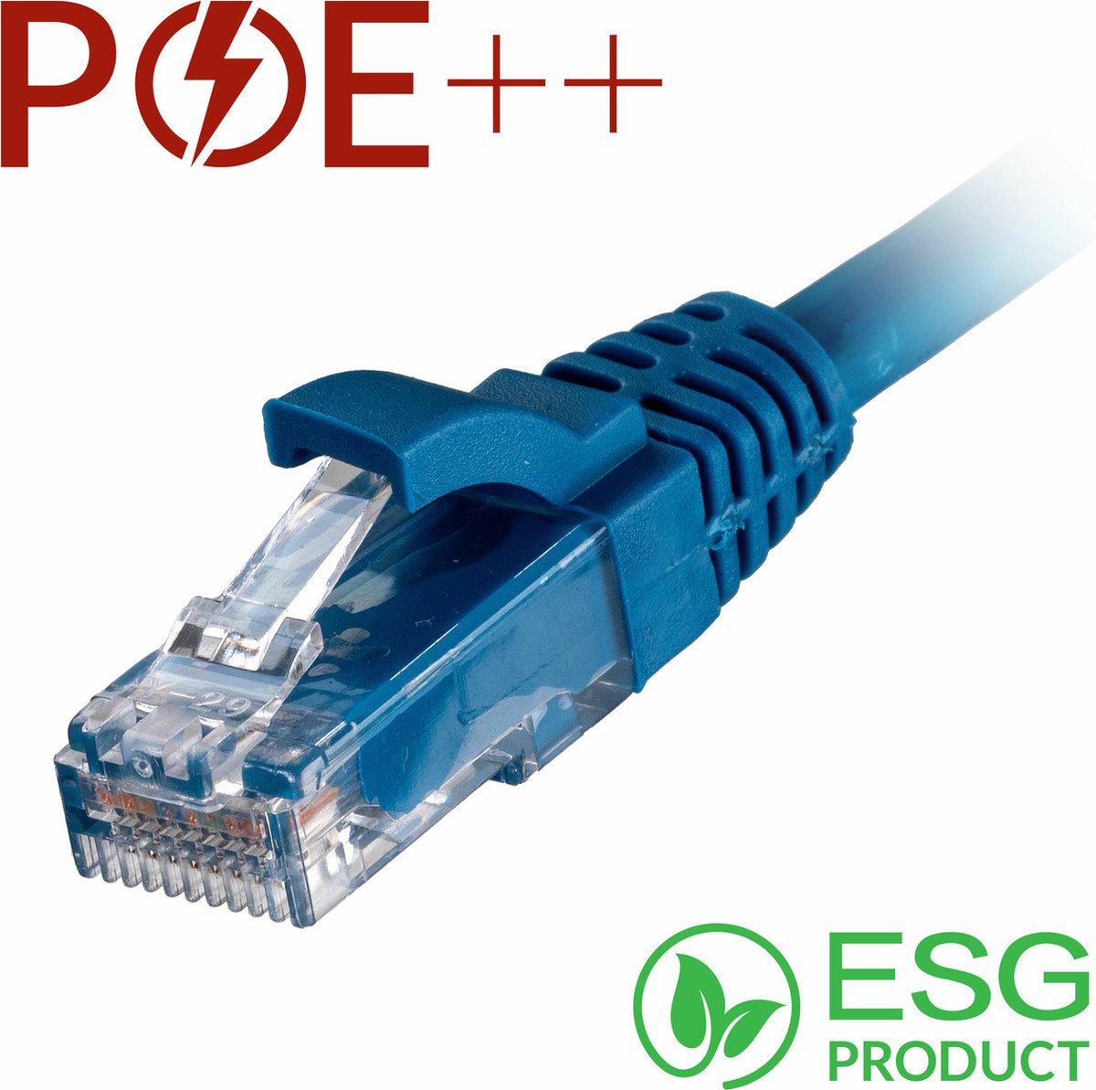 Cablenet 0.5m Cat6 RJ45 Blue U/UTP LSOH 24AWG Snagless Booted Patch Le