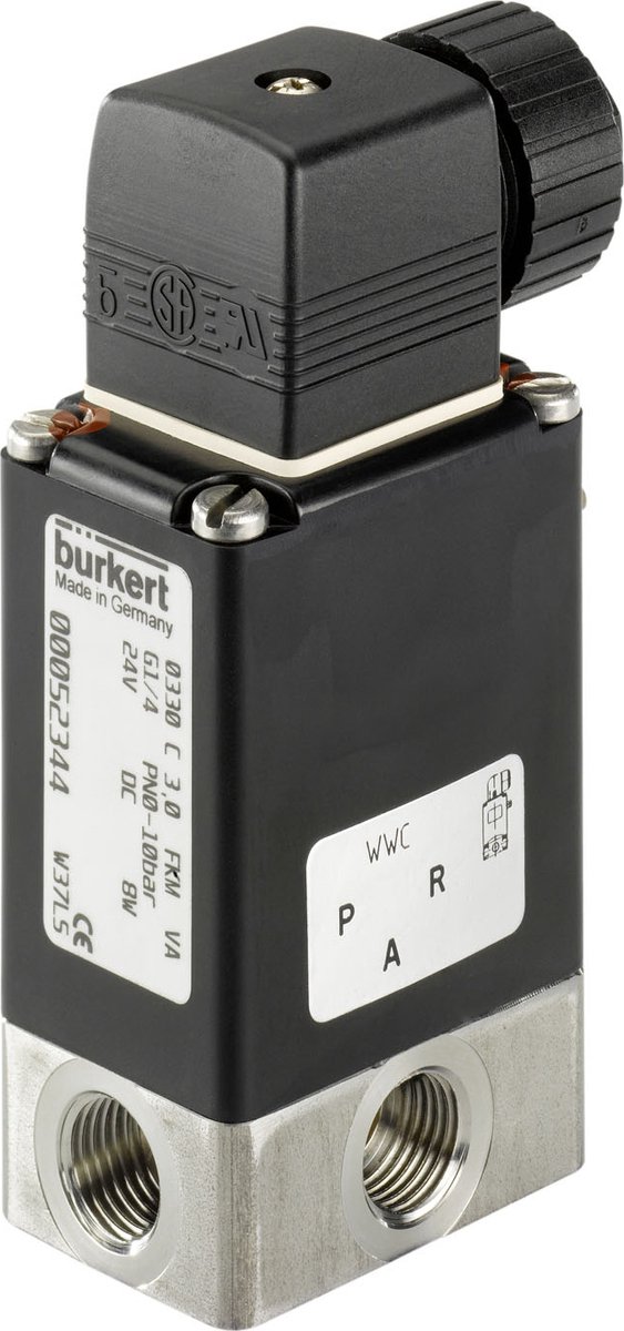 Vanne à commande directe 3/2 voies Bürkert 124937 24 V/DC manchon G 1/4 1 pc(s)
