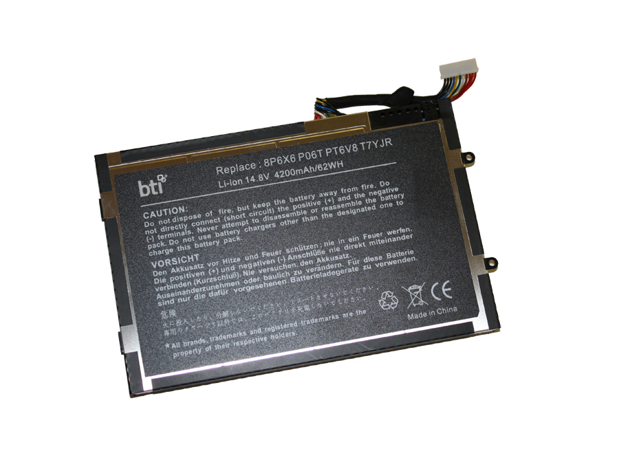 BTI 8P6X6 compatible 63Wh 4-cell battery for ALIENWARE M11X R1 R3 M14X