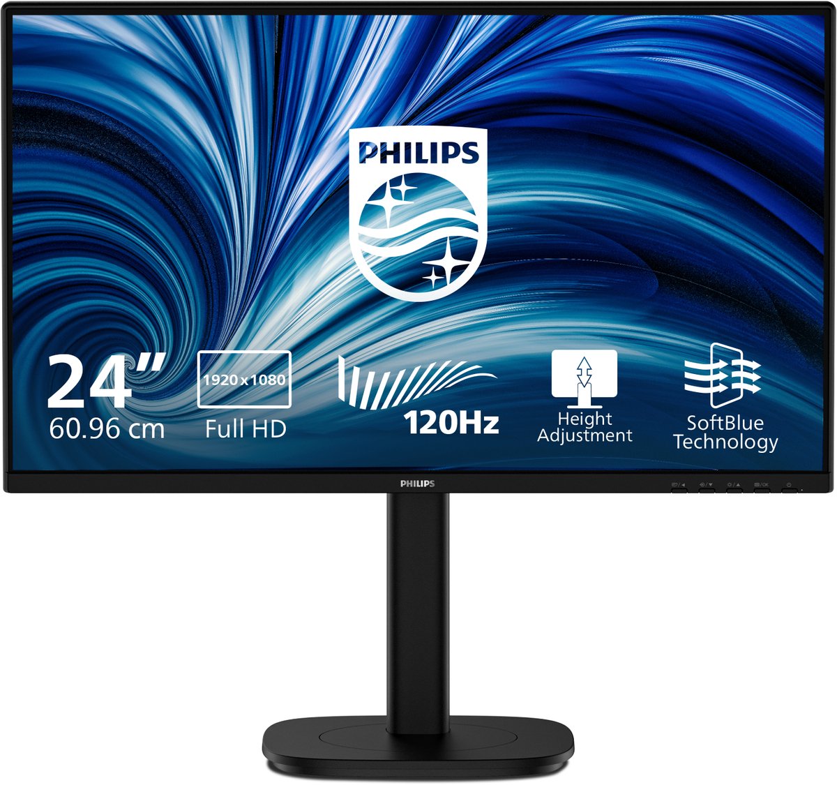 Philips Monitor 23,8 LED Ips FHD 16:9 4MS, Reg Altezza, VGA/DP/Hdmi 24b2n3200a/00