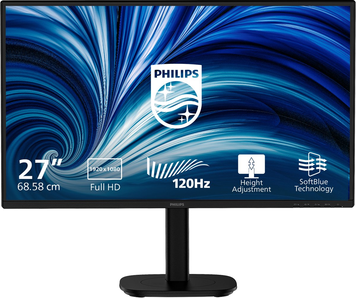 Philips Monitor 27 LED Ips FHD 16:9 4MS, Reg Altezza, VGA/DP/Hdmi 27b2n3200a/00