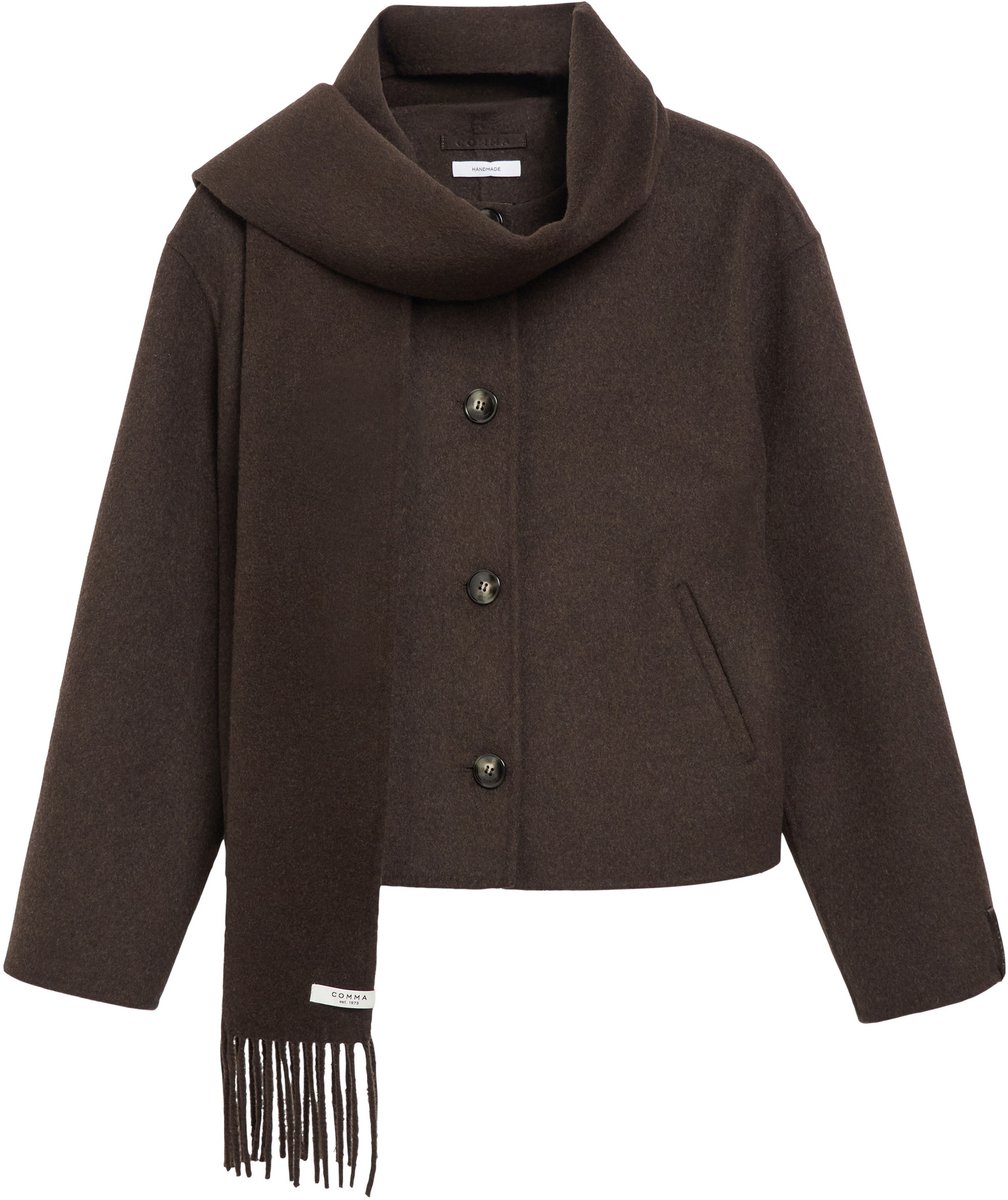 Reversible Jacket with Removable Scarf for Women COMMA