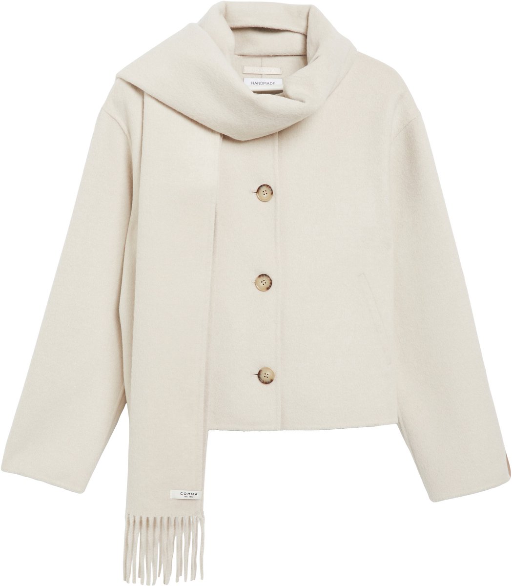 Reversible Jacket with Removable Scarf for Women COMMA