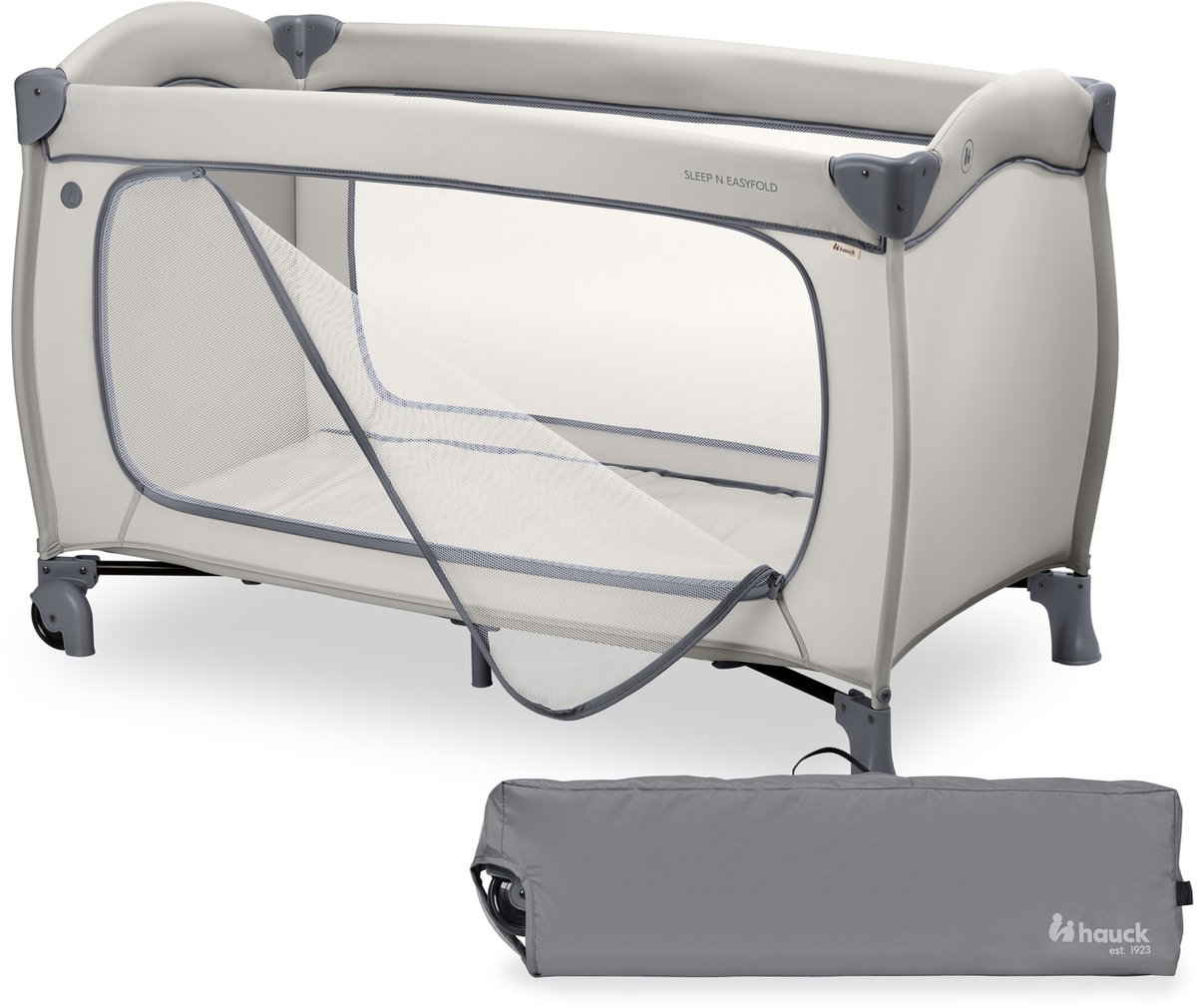 Hauck Sleep N Easy Fold Travel Cot - Dark Grey