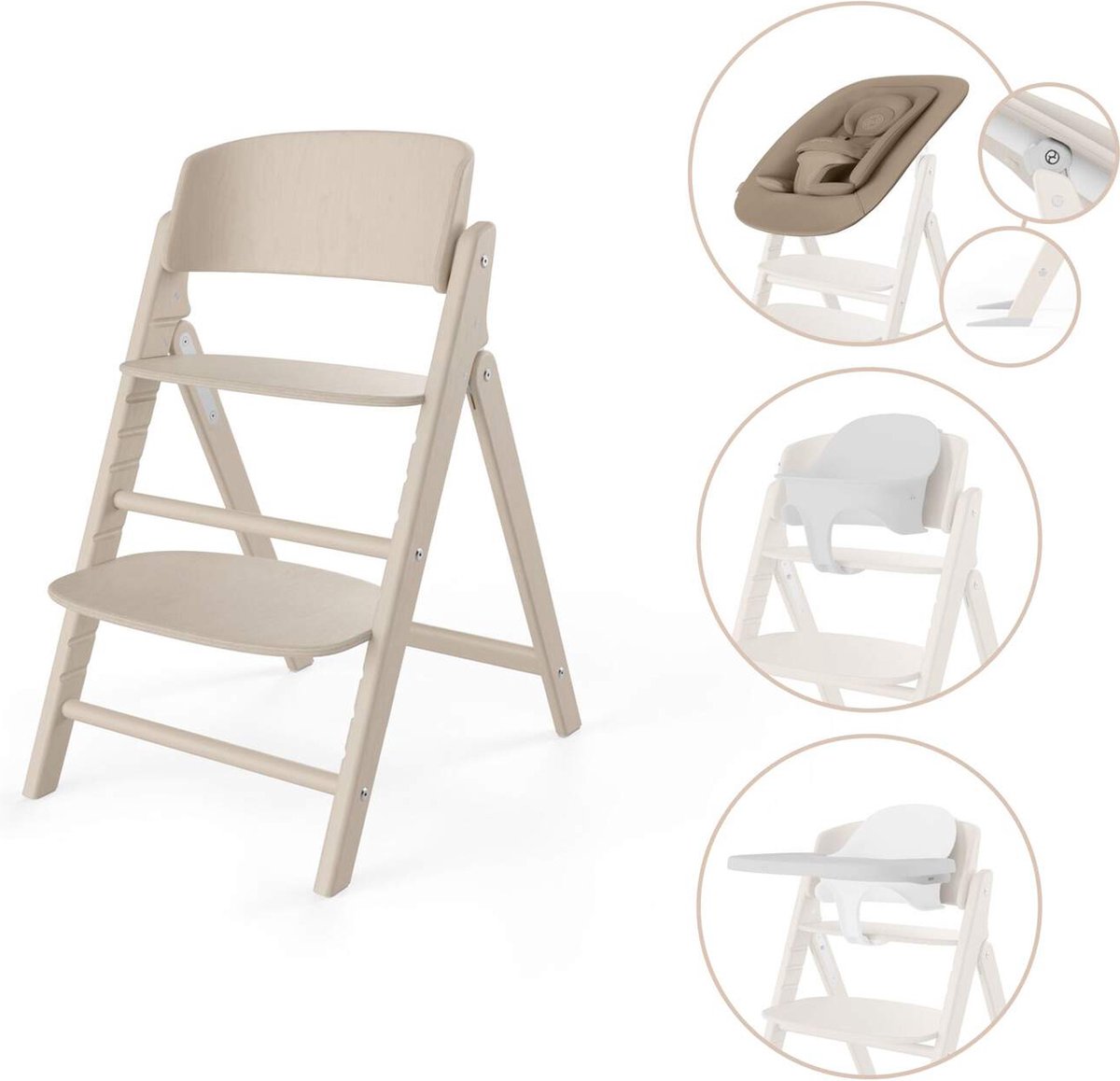 Cybex Click and Fold 4 in 1 Highchair & Babyset - Natural