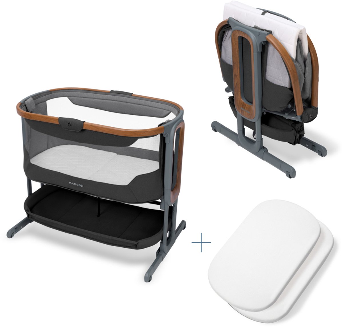 Maxi Cosi Iora Pro Bedside Crib - Elegance Graphite