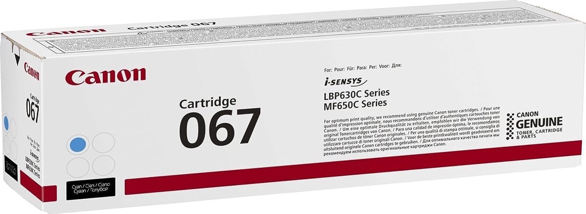 Canon Toner 067 dorigine cyan 1250 pages 5101 C 002