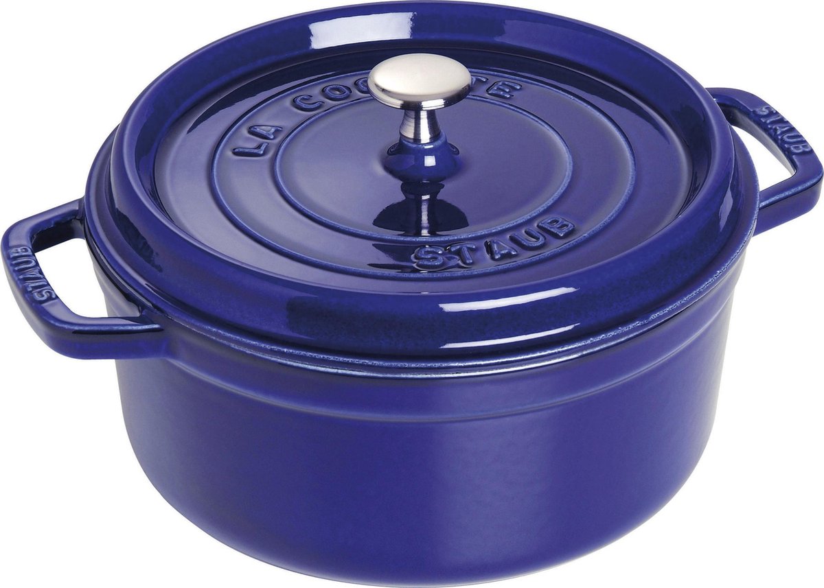 STAUB Casseruola rotonda Staub Tre strati di smalto 3,8 L blu scuro