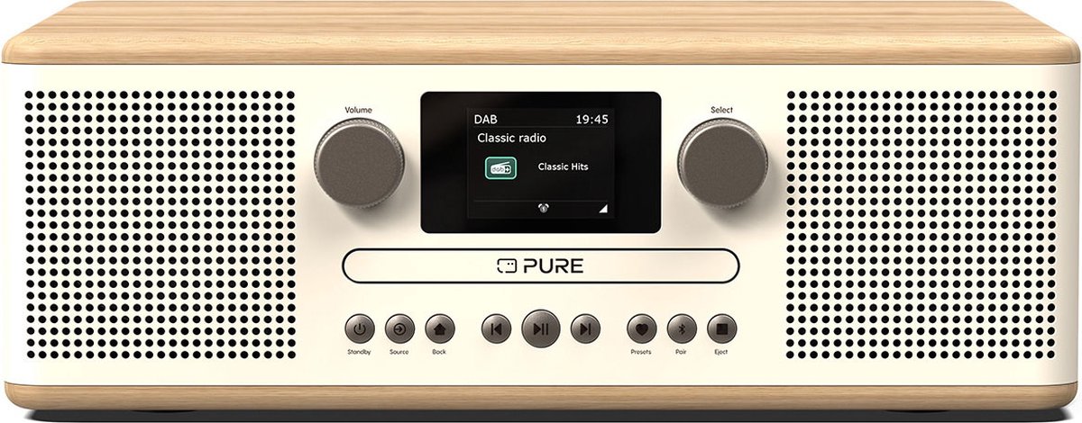 Cadena Pure Classic C-D6 C - 2x15 W | Mando a distancia | Bluetooth 5.3 | Blanco | Crema