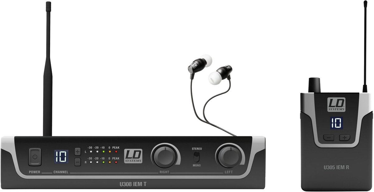 LD Systems U308 IEM HP Pack de moniteurs intra-auriculaires
