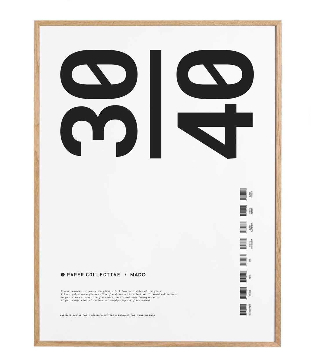 Paper Collective Marco Paper Collective plexiglás-roble 30x40 cm