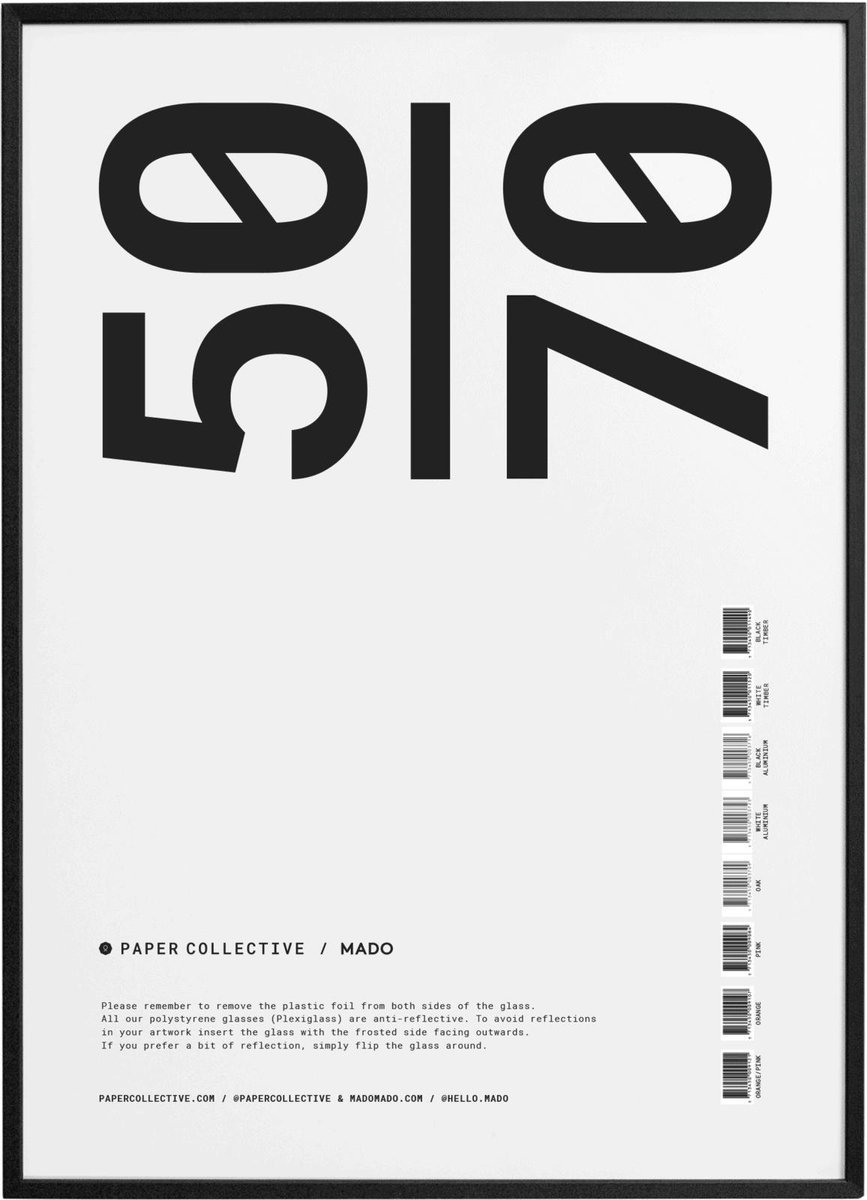 Paper Collective Marco Paper Collective plexiglás-negro 50x70 cm