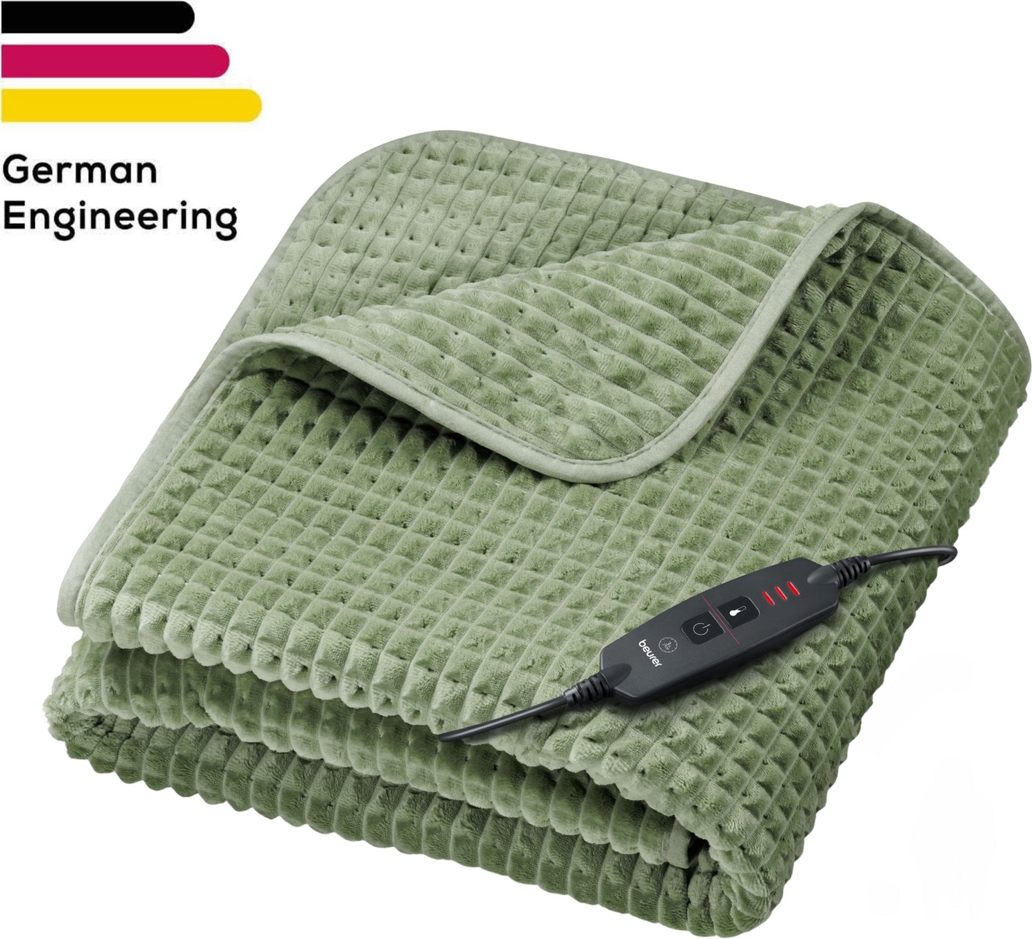 Beurer HD 72 Waffle Sage Green Couverture chauffante  vert cendré
