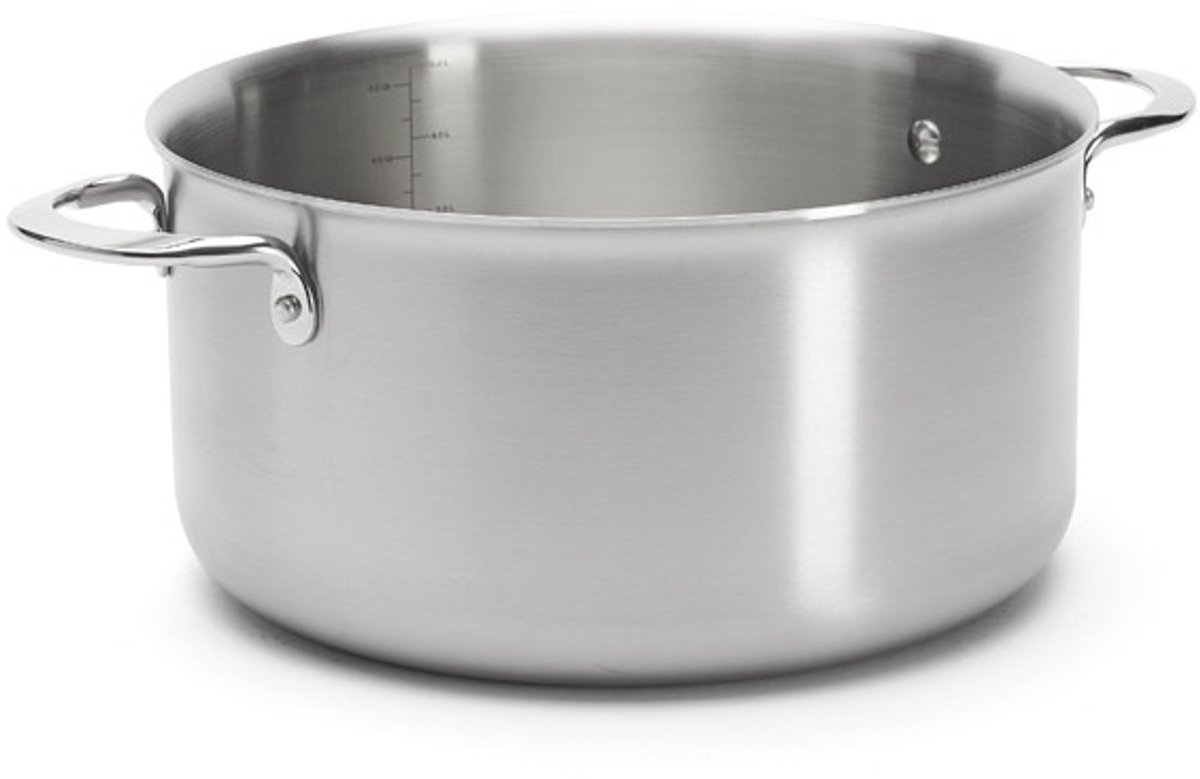 De Buyer Casserole sans couvercle Alchimy en acier inoxydable Ø24 cm