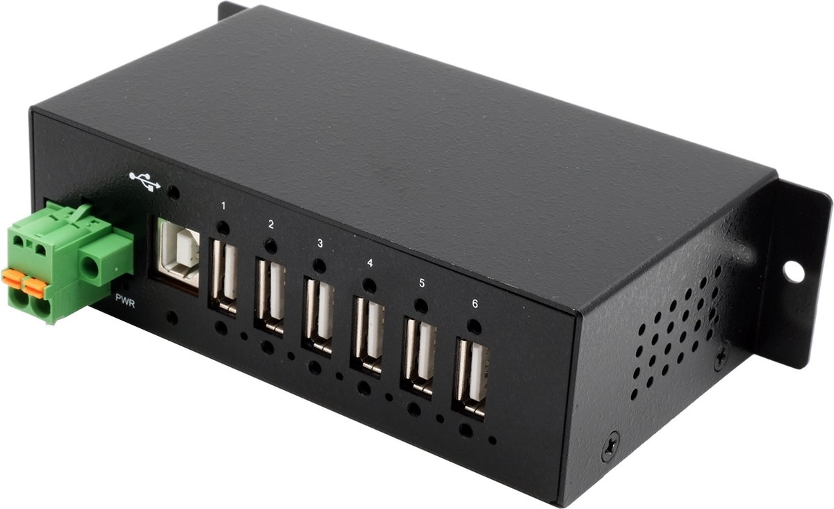Exsys Exsys EX-1596HMVS - Hub - 6 x USB 2.0 - an DIN-Schiene Hub USB noir