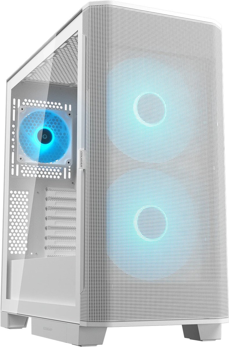 Tour midi Cougar Airface FLO Boîtier PC, Boîtier gaming blanc