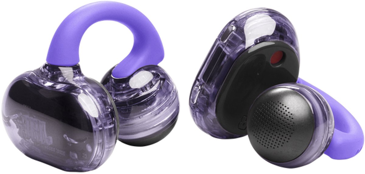 JBL Soundgear Clips TWS Casque audio Open Ear Bluetooth, sans fil Stereo violet micro-casque, résistant à la sueur, commande tactile
