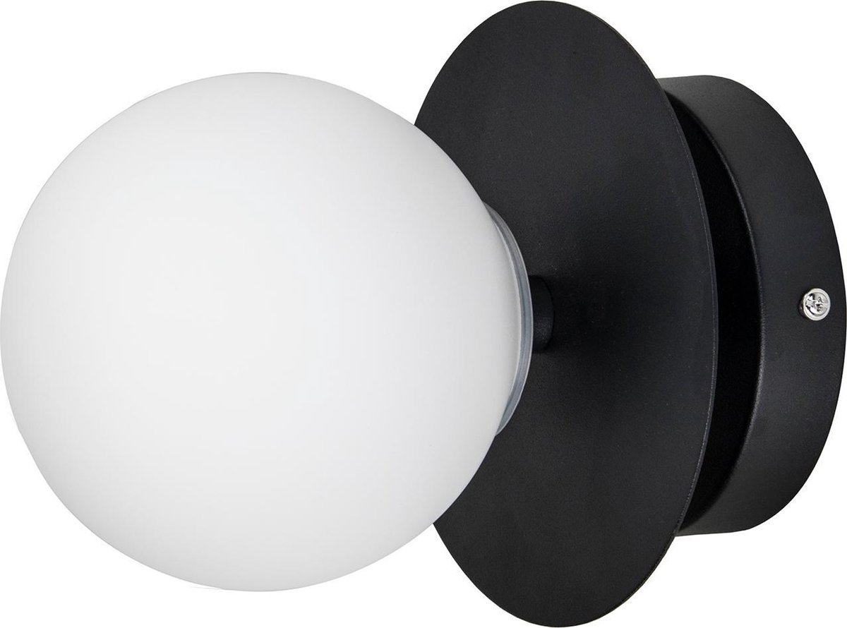 Globen Lighting Lámpara de pared Art Deco IP44 Blanco/negro