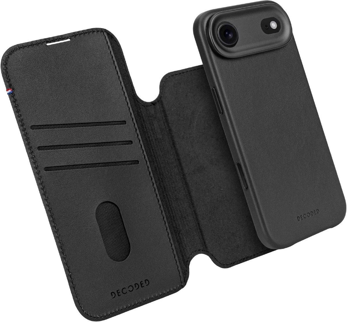 Decoded - Leather Detachable Wallet for iPhone 17 Air - Black