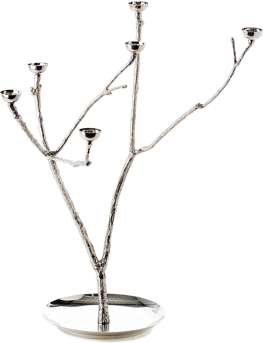POLSPOTTEN Portavelas Twiggy L 65 cm Plateado