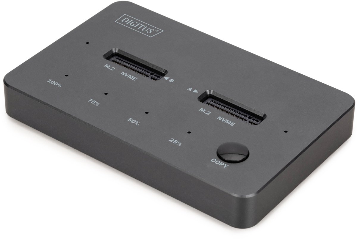DIGITUS Dual Bay Nvme SSD Docking Station 2 bay NVME duplicator M.2 SSD Docking Station