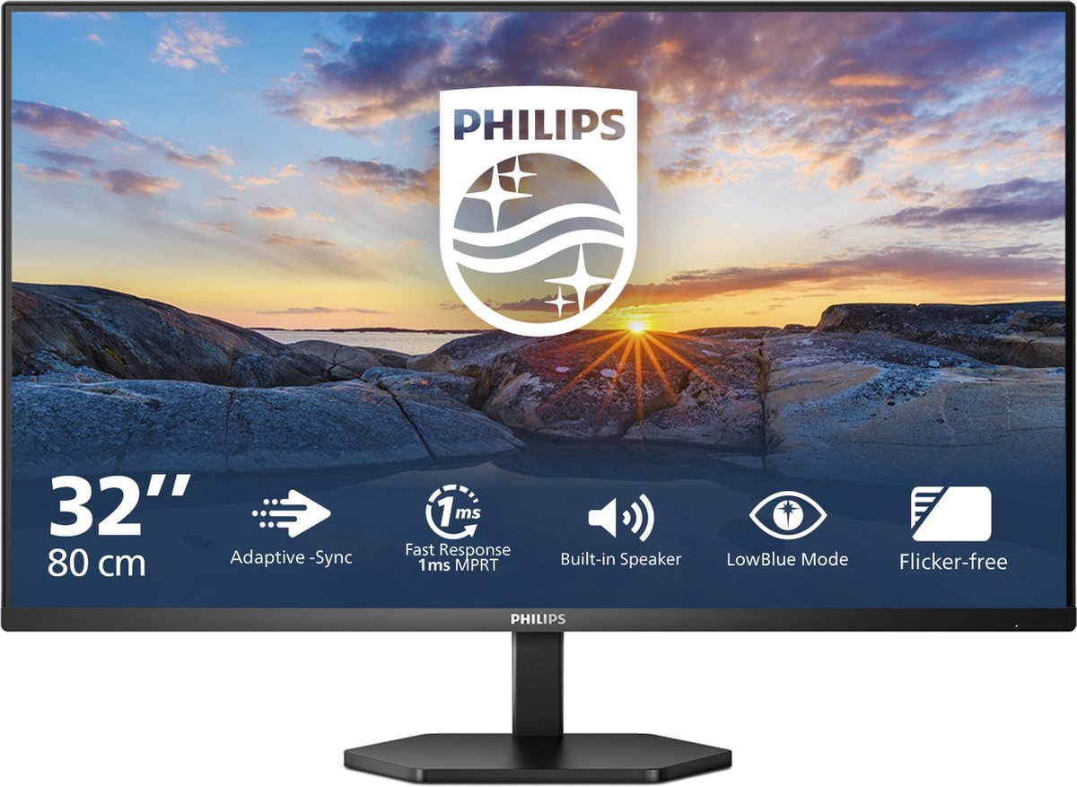 Moniteur LCD Philips 32E1N3100LA CEE F (A - G) 80 cm 31.5 pouces 1920 x 1080 pixels 16:9 1 ms HDMI™, VGA VA LCD