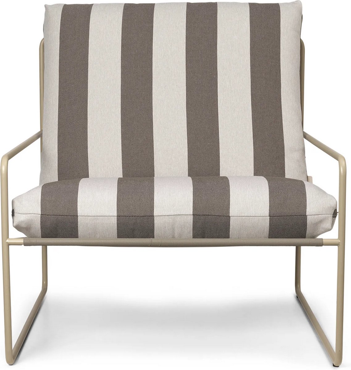 Ferm Living Poltrona Desert Cash stripe-chocolate
