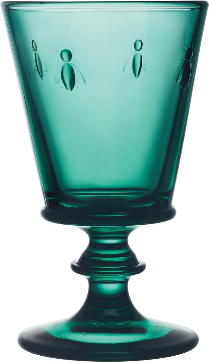 La Rochère 6 Copas de vino Abeille 24 cl Verde esmeralda
