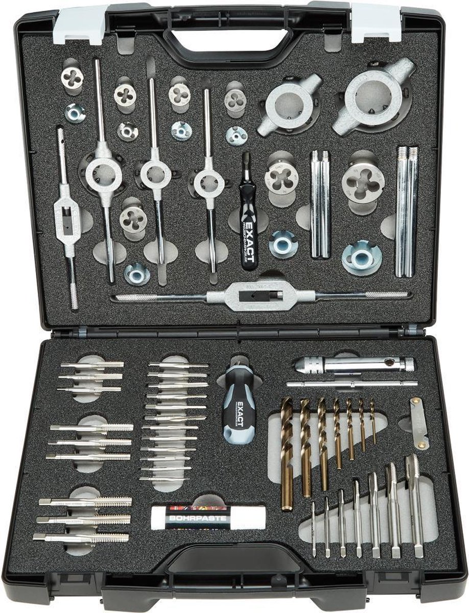 Assortiment de tarauds Premium M3 - M12 Exact 70521 métrique M3, M4, M5, M6, M8, M10, M12 61 pièces