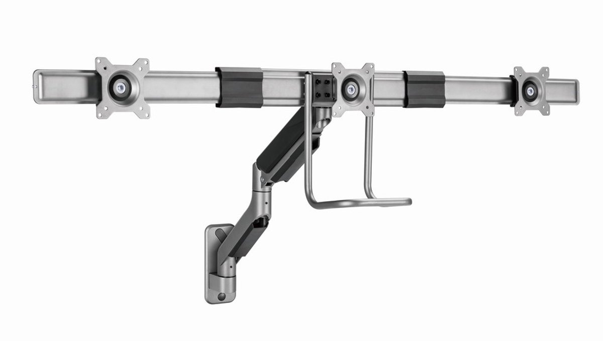 Gembird Wall mounted adjustable monitor arm for 3 monitors