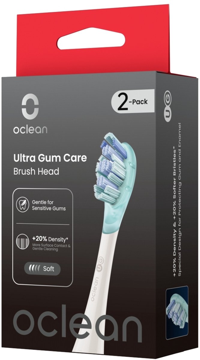 Oclean Tandbørstehoveder Brush Head Ultra Gum Care 2 Pack White