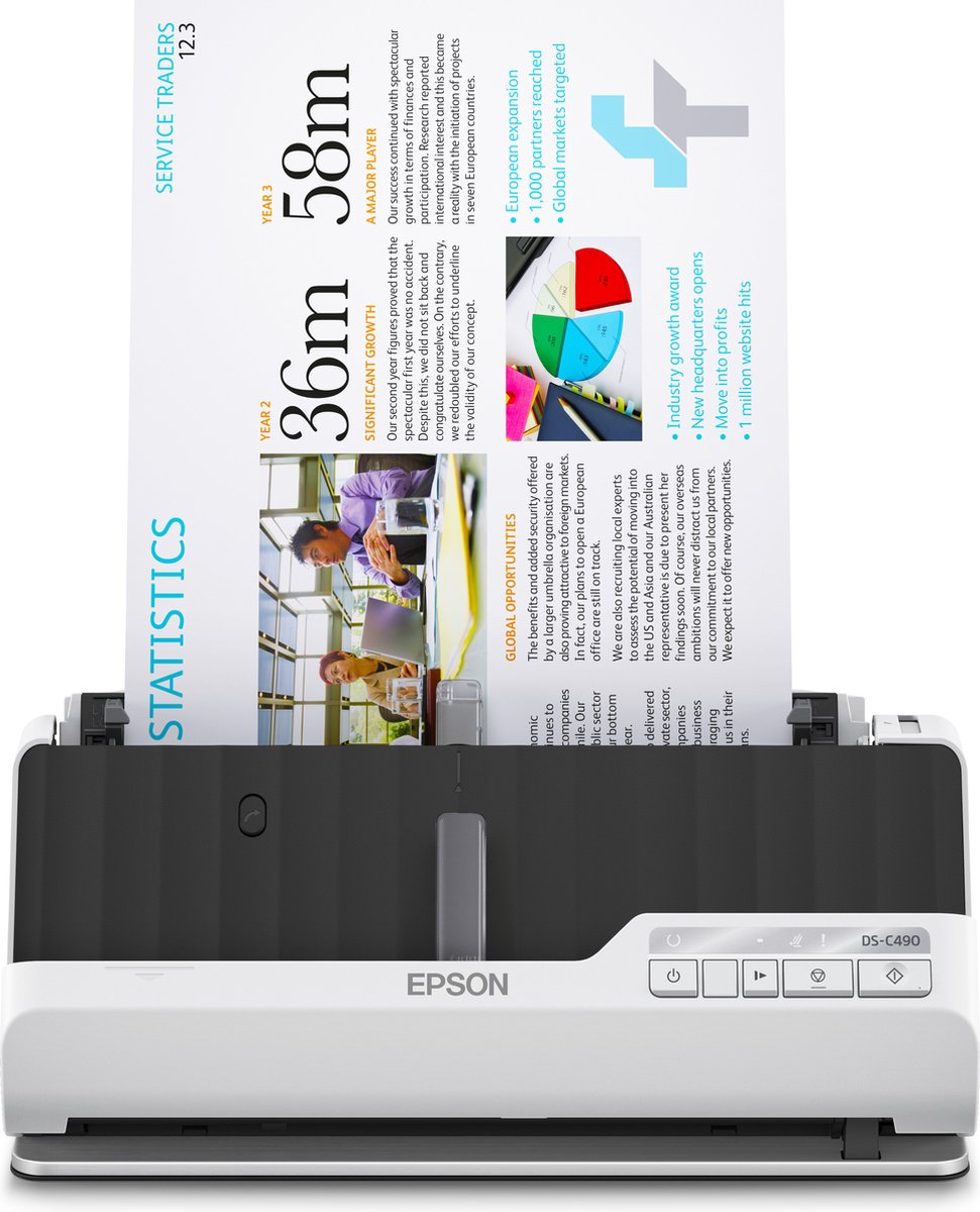 Epson DS-C490 - sheetfed scanner - desktop - USB 2.0