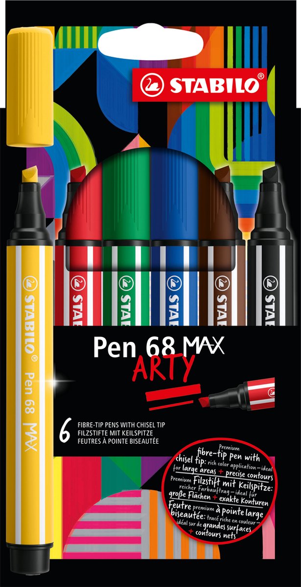 STABILO Pen 68 Max Arty sæt med 6 penne