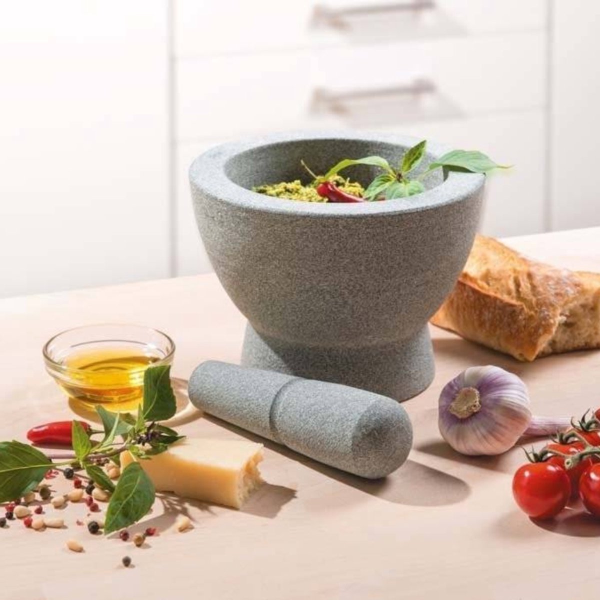 GEFU Morter granit m/støder Ø17cm CRUNCHY