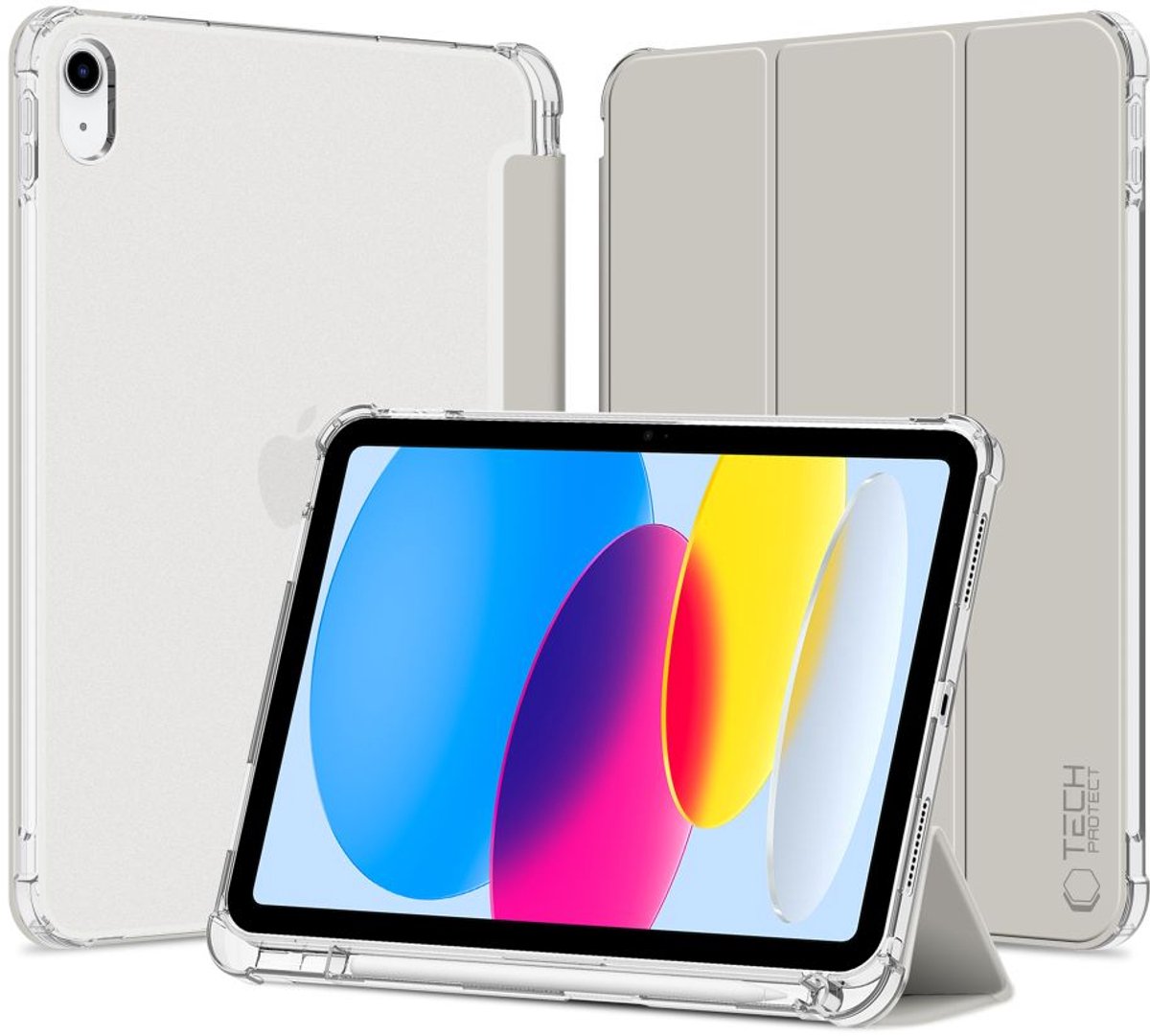 Tech-Protect C Pen Hybrid Case for iPad 10 / 2022 - Gray - Transparent