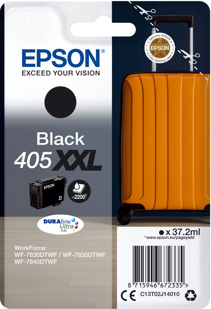 Epson 405XXL - XXL size - black - original - ink cartridge