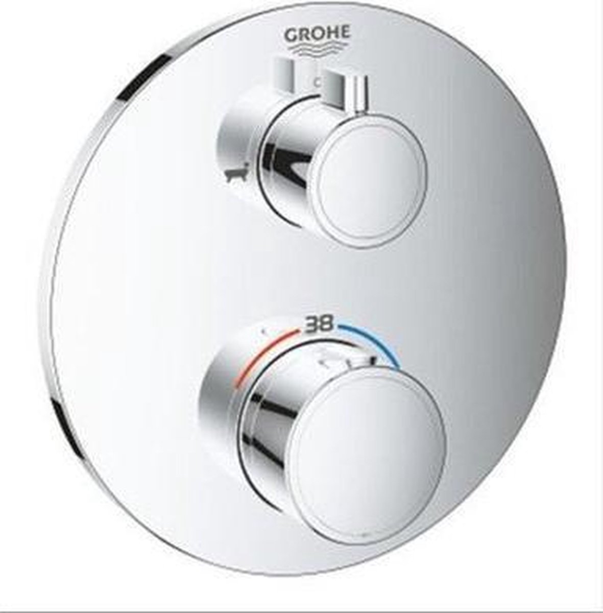 Grohe Grohtherm Forplade til Rapido SmartBox hovedbruser + håndbruser, krom