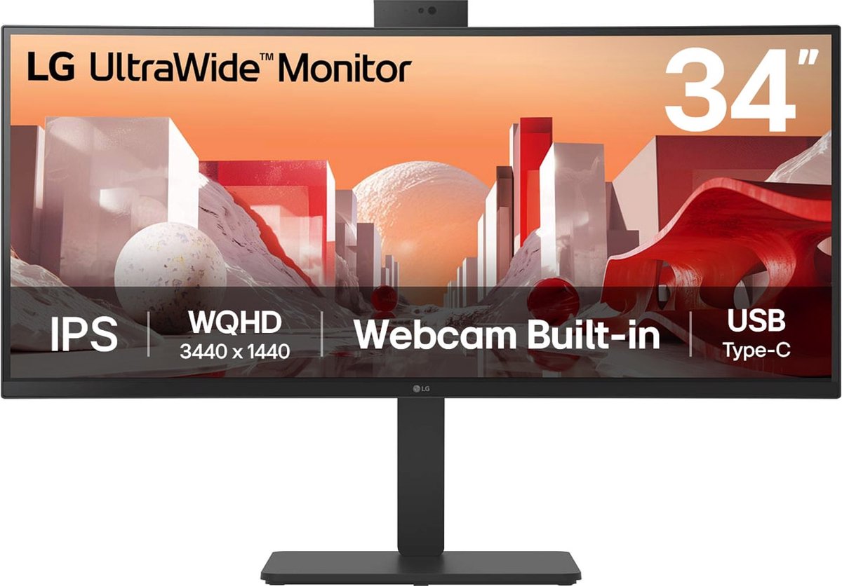 34" LG UltraWide 34BA85QE-B - 3440x1440 (UWQHD) - 60Hz - IPS - 90W USB-C - KVM switch