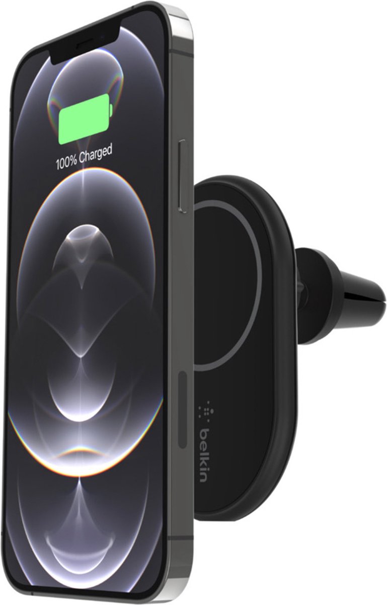 Belkin BOOST CHARGEª Magnetic wireless Car Vent Mount + Car Charger CLA Black