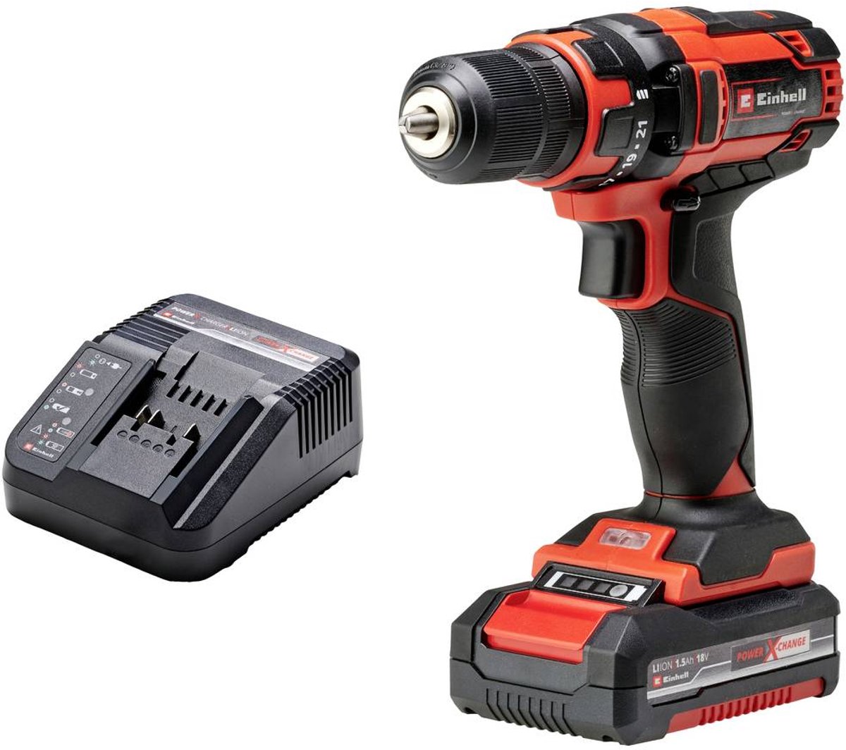 Einhell TC-CD 18/35 Li akku bore/skruemaskine 1×18V/1,5Ah batteri og lader