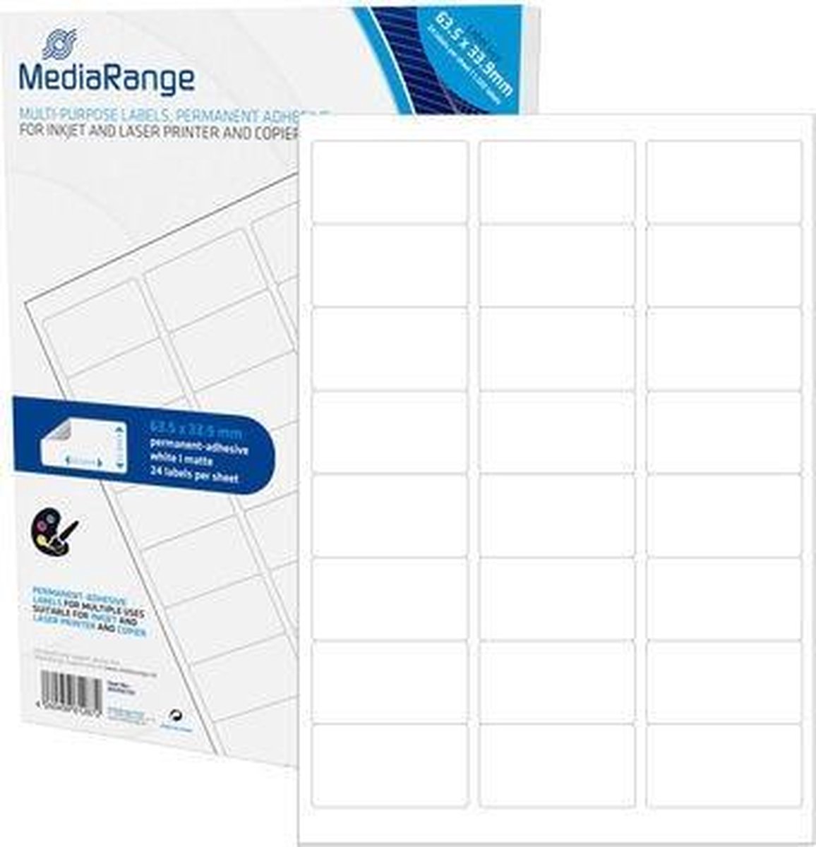 MediaRange MRINK150 - multi-purpose labels - 1200 label(s) - 63.5 x 33.9 mm