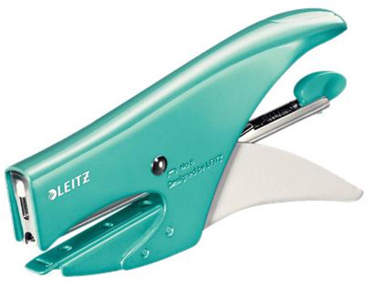 Leitz Hæftetang WOW 5547, Back Loader Isblå