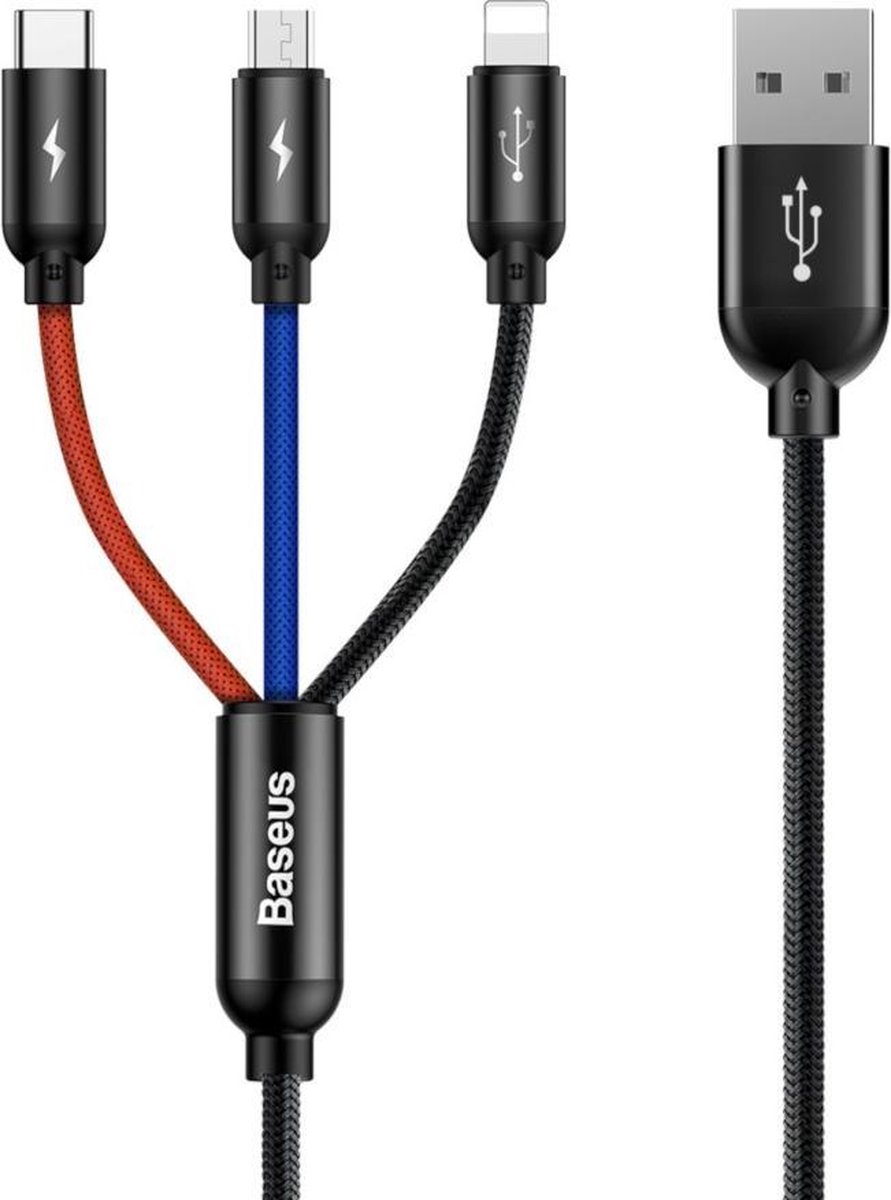 Baseus Rapid USB Cable 3in1 Type C / Lightning / M
