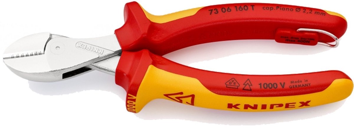 KNIPEX x-cut kompakt skævbider med faldsikring 1000v