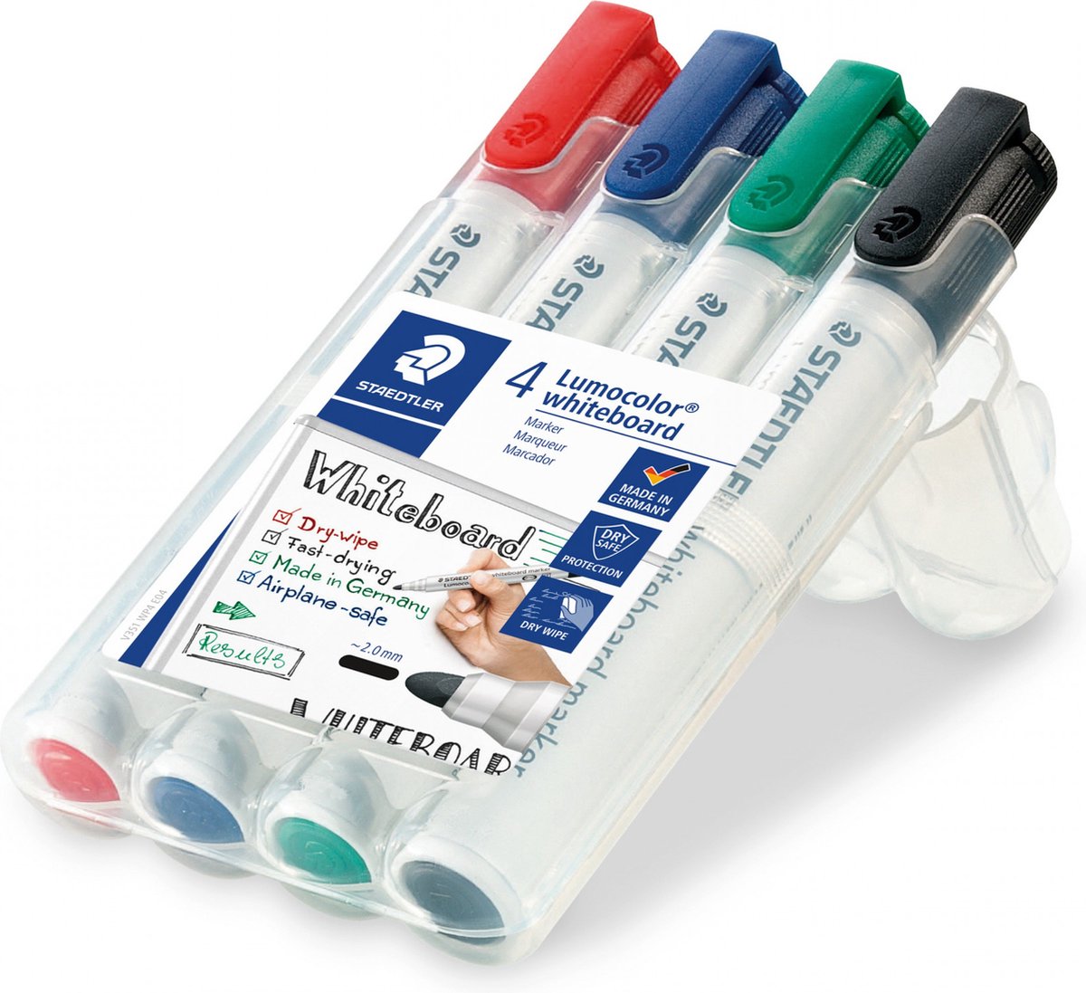 Staedtler Lumocolor WB-marker 2-5mm 4 ass/boks