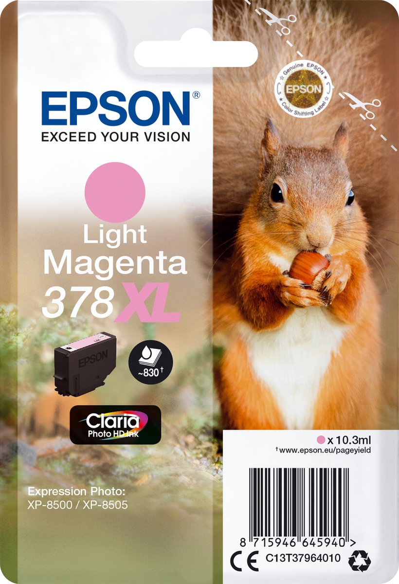 Epson 378XL - XL - lys magenta - original - blækpatron