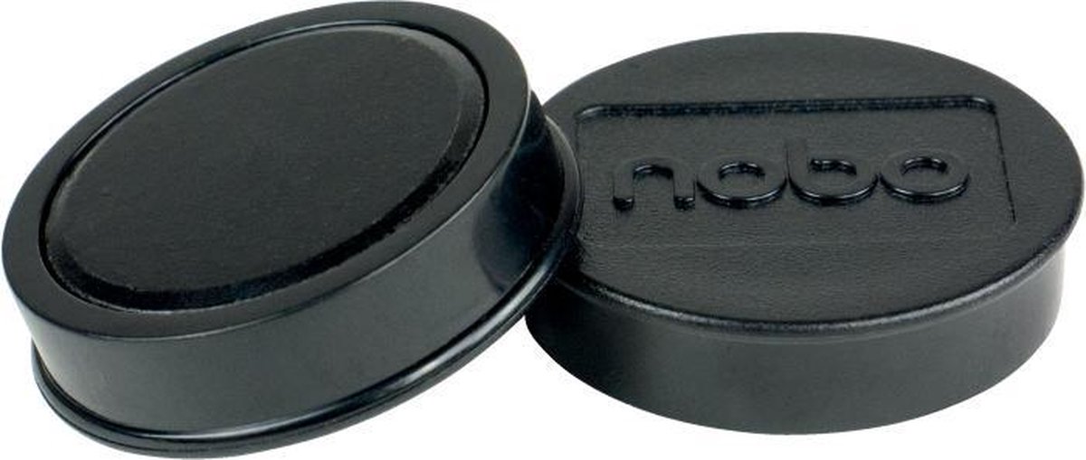 Nobo magnetiske whiteboardmagneter, pakke med 10 stk. 38 mm farvede magneter Sort