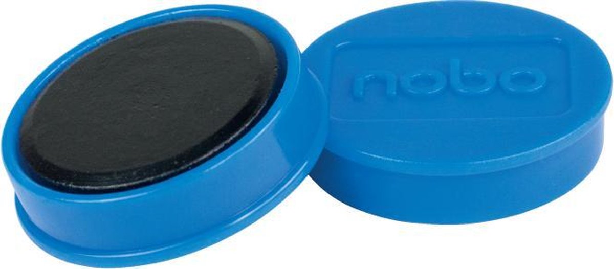 Nobo magnetiske whiteboard-magneter, pakke med 10 stk. 32 mm farvede magneter Blå